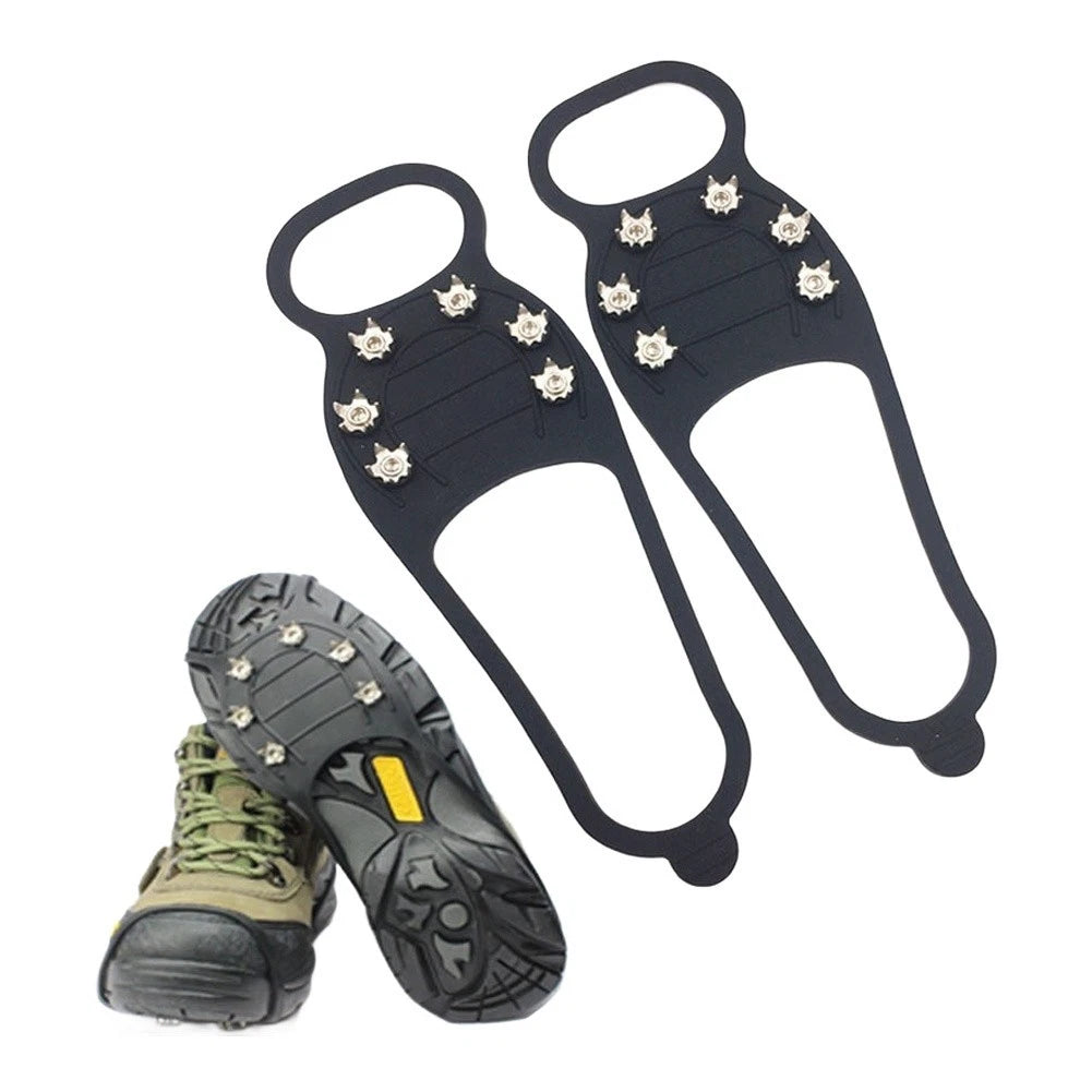 6 Stud Crampon Shoe Covers for Outdoor Ice Snow Walking Safety