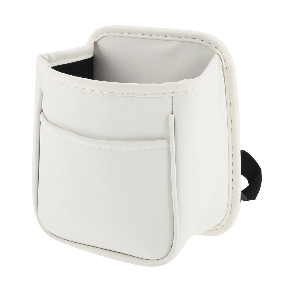 Auto Trash Can for Universal Fit (1 Pcs) - Portable Hanging Bin, White