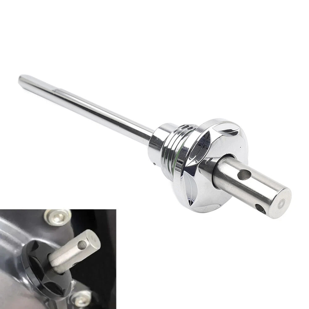 Pick-Proof Transmission Oil Dipstick for Harley Dyna Softail Touring (Chrome)