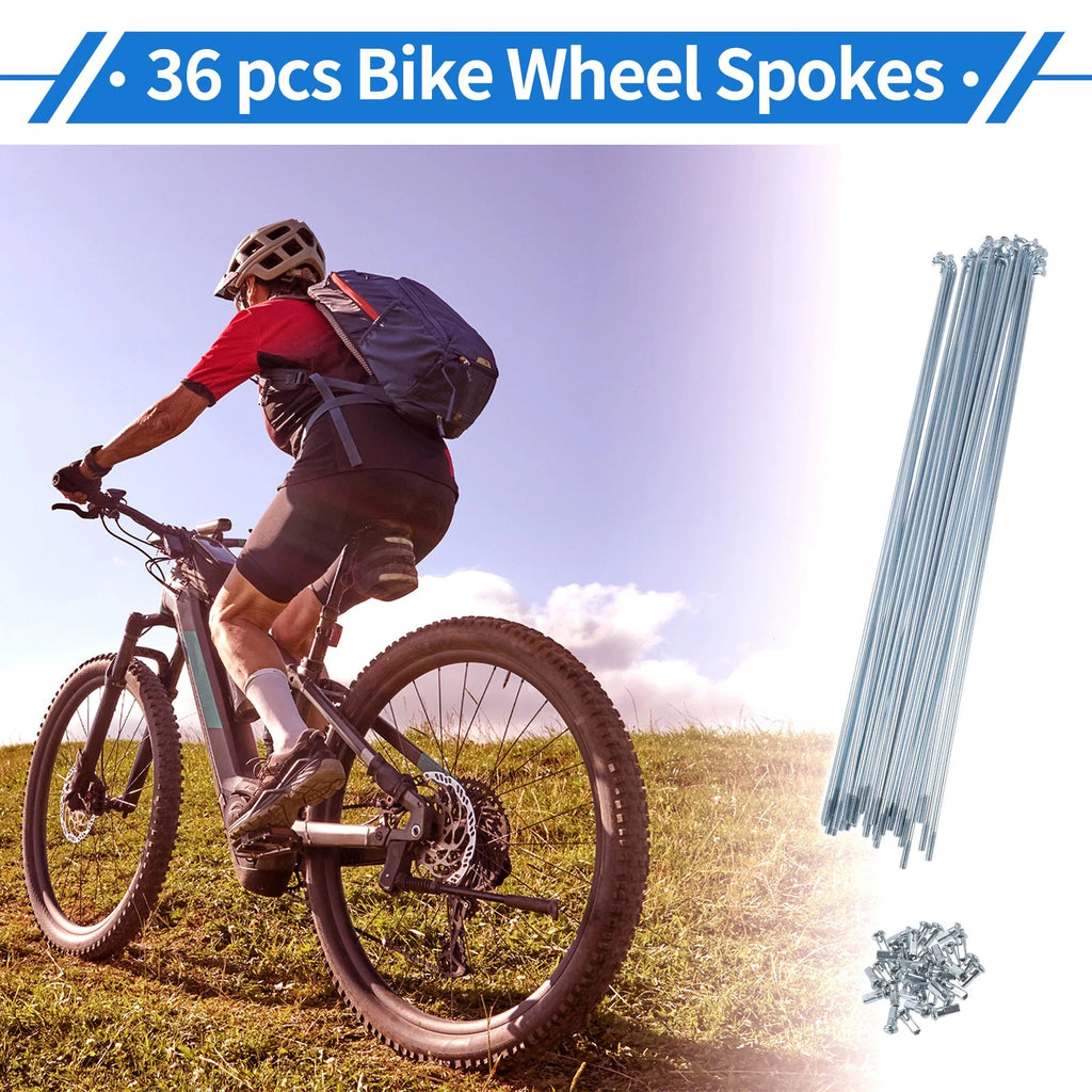 Bicycle Spokes Nipple Set 12G 270mm Galvanized Steel Universal for Car