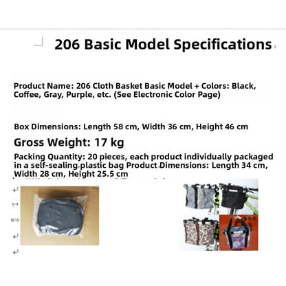 Waterproof Foldable Bicycle Basket for Front Mount (36x24x26cm)