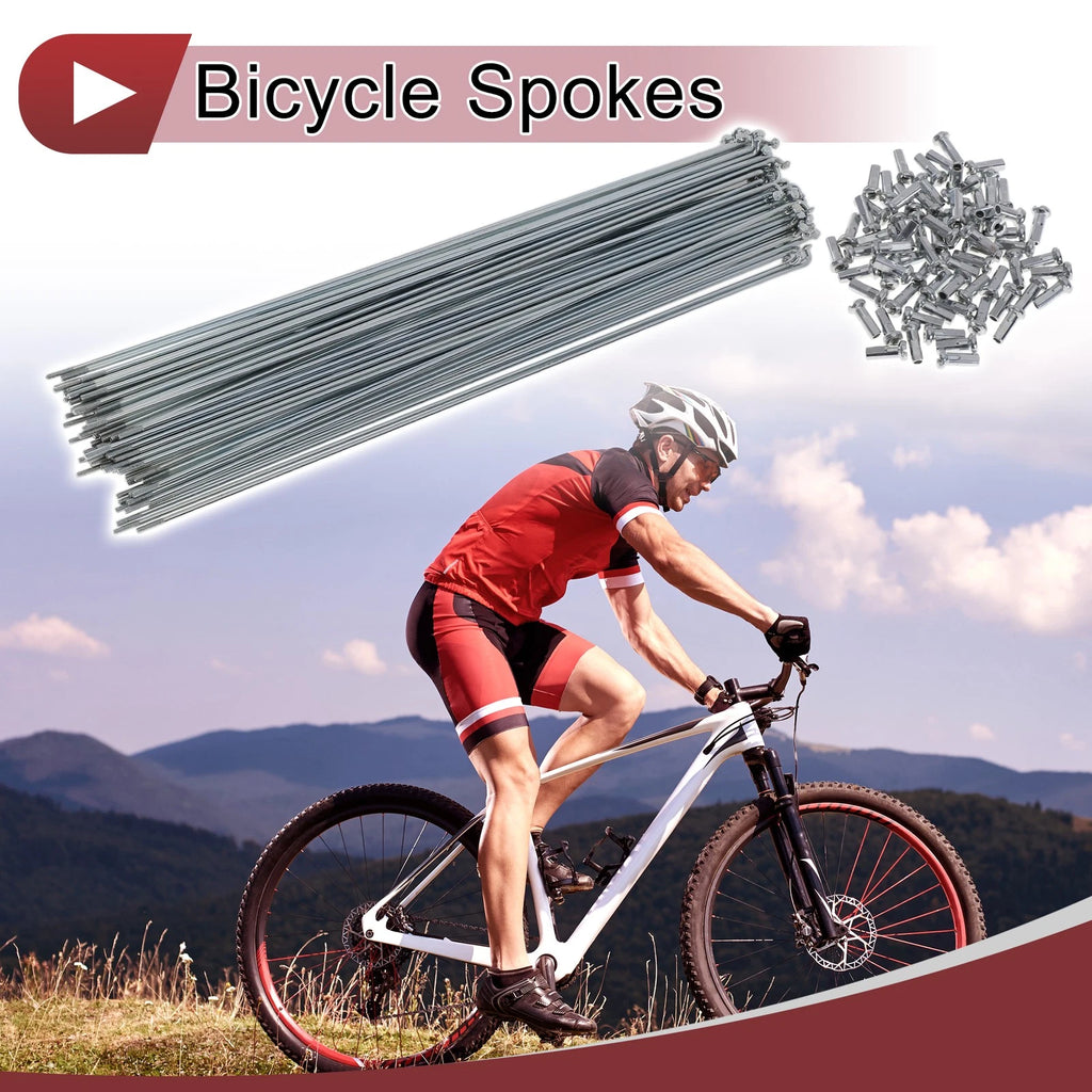 Bicycle Spokes Set Carbon Steel 269mm Galvanized for 14G Bike Wheels (72)