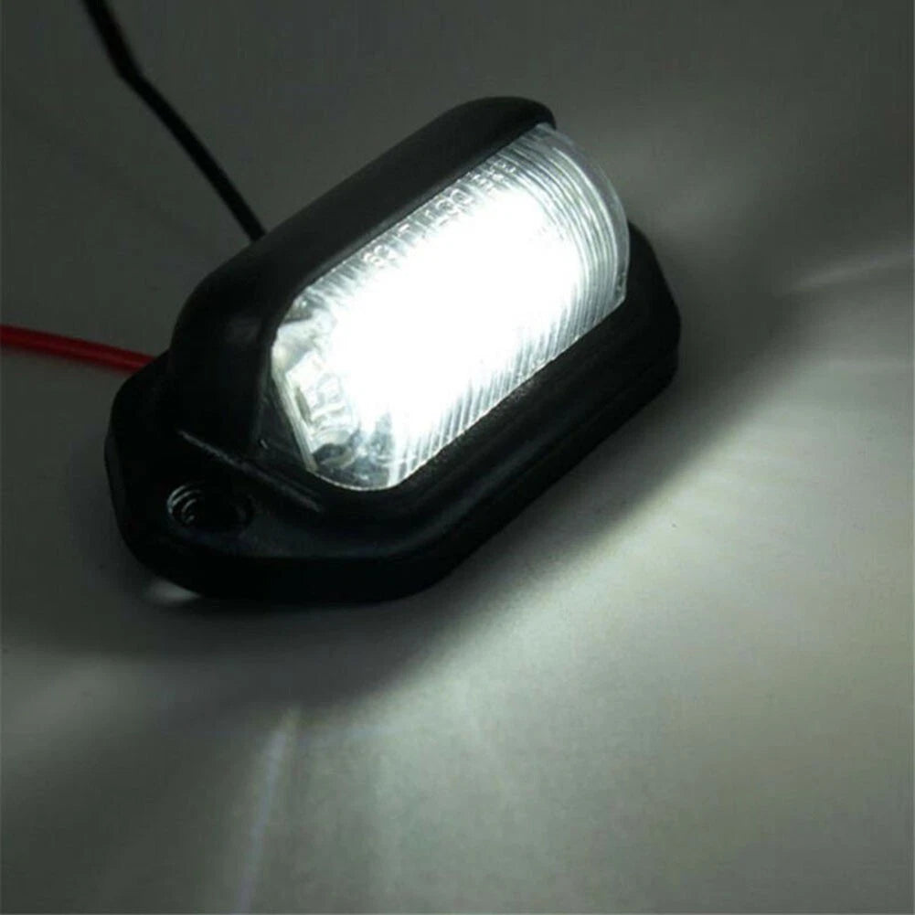 2X Waterproof LED License Plate Light for Universal Vehicles (12V)