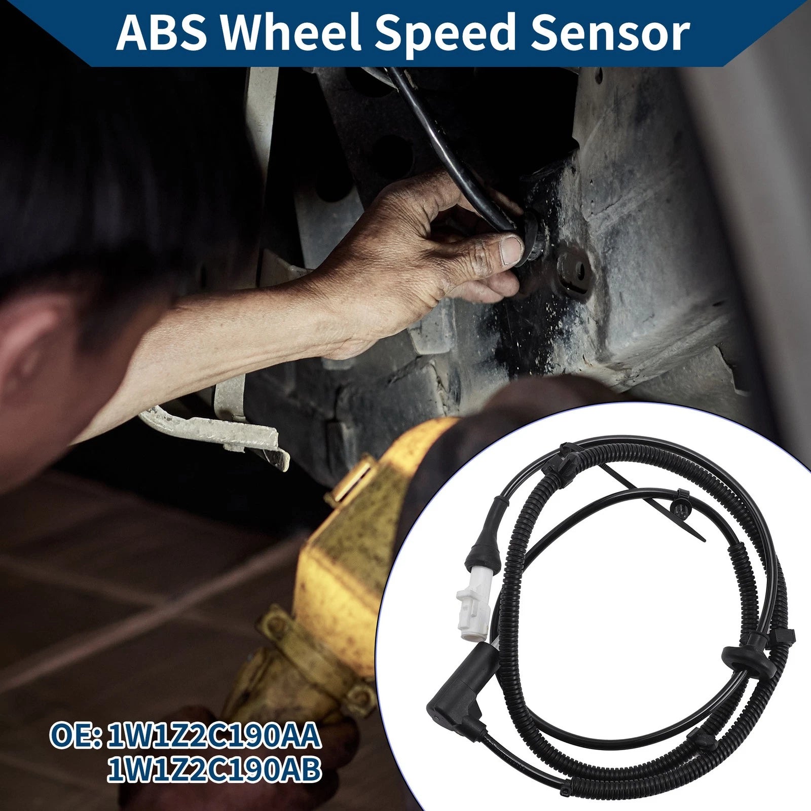 ABS Wheel Speed Sensor Front Right Replacement for Ford Crown Victoria (2001–2002)