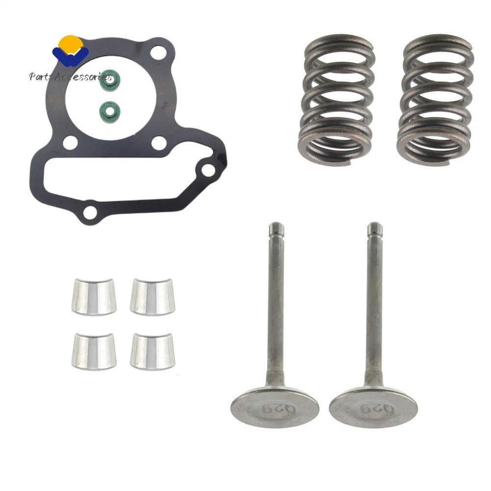 Cylinder Head Intake Exhaust Valve Kit for Yamaha Grizzly 125 YFM125 (2004–2013)