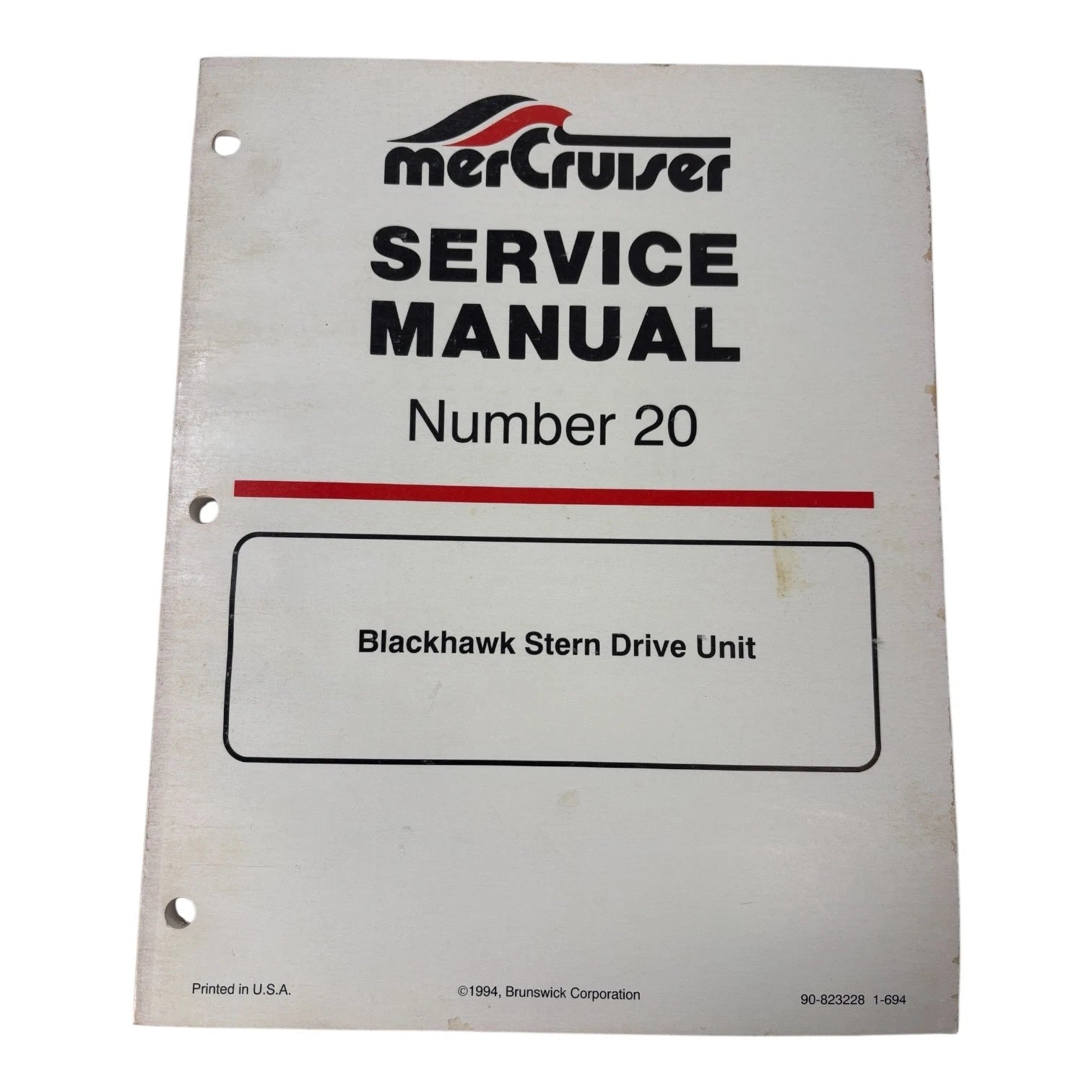 MerCruiser Blackhawk Stern Drive Unit Service Manual #20 (1994)