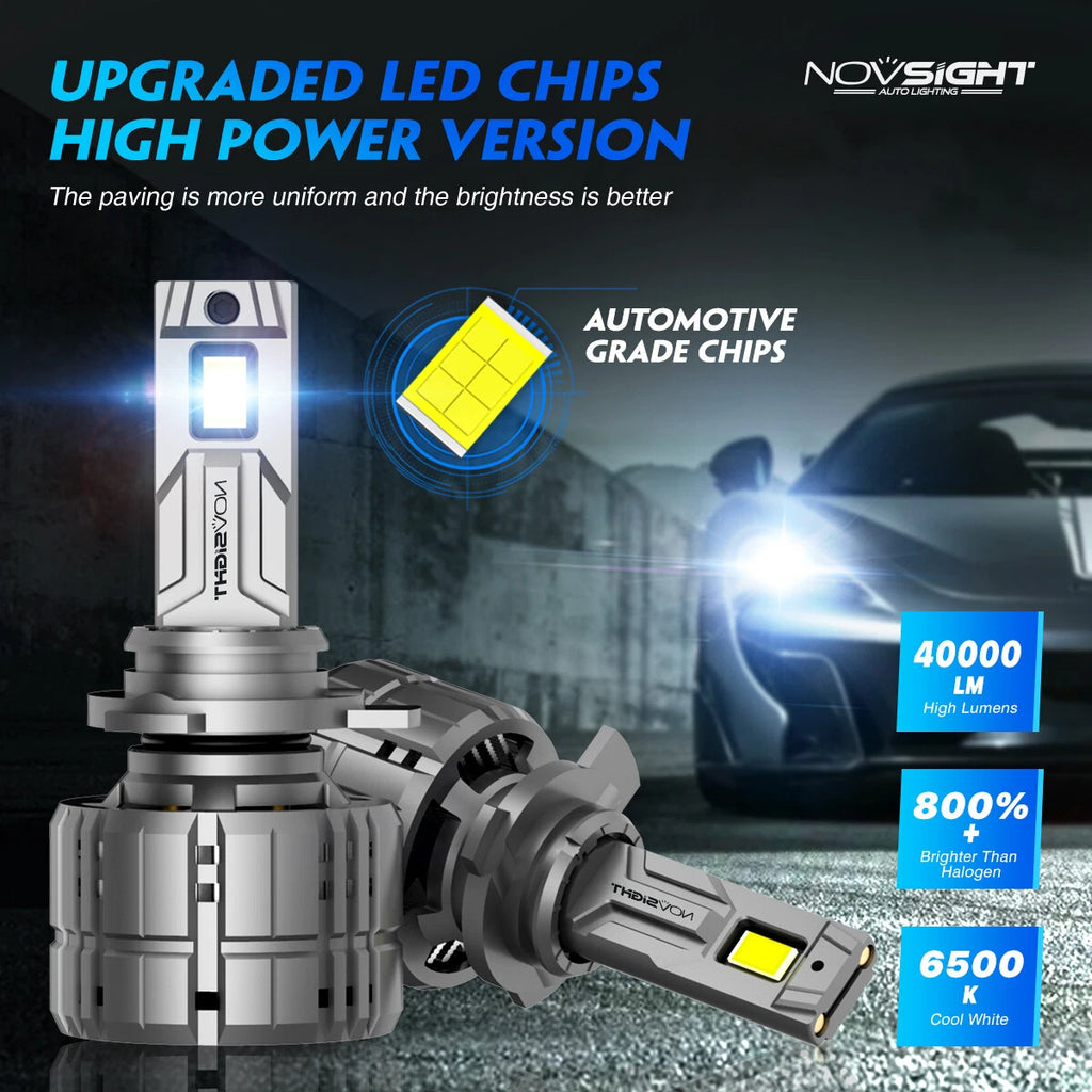2X 9012 HIR2 LED Headlight Bulbs for
