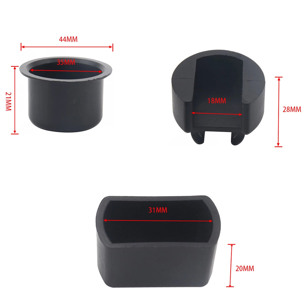 Set of 4 Tailgate Hinge Pivot Bushing Inserts for Dodge Ram & Ford F Series
