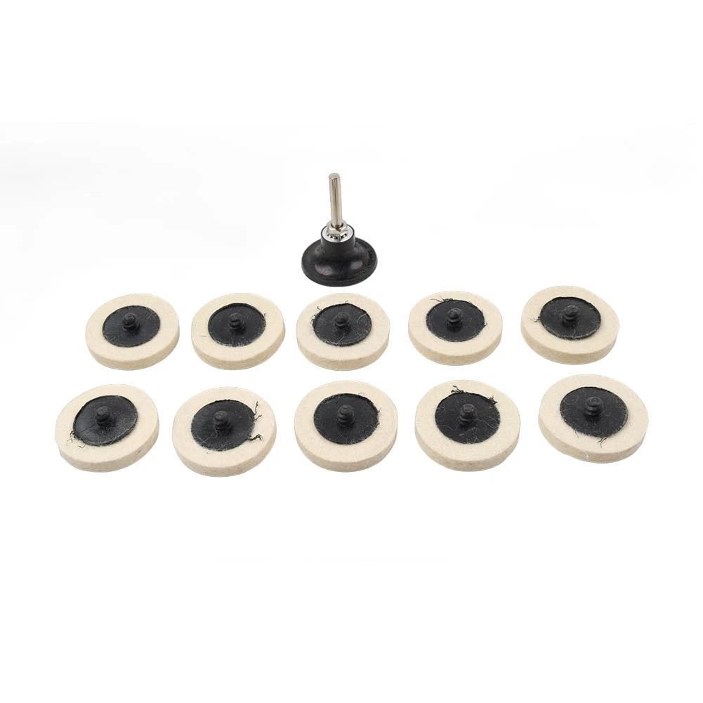 10pcs 2" Wool Felt Polishing Wheel Buffing Pad Holder for Angle Grinder