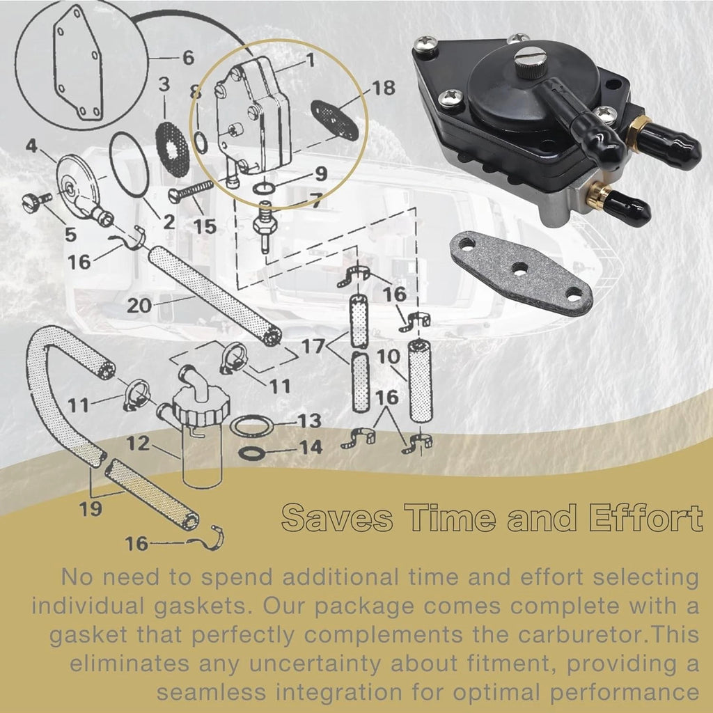 Fuel Pump for Johnson Evinrude 25-70 HP Outboard