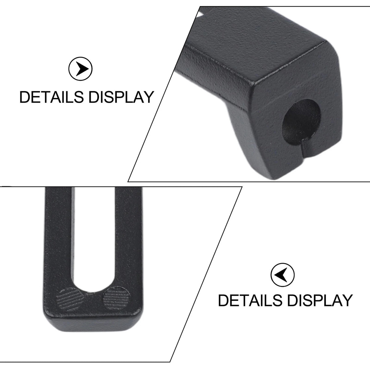 Black Alloy Motorcycle Spotlight Bracket with Flexible Sliding Adjustment