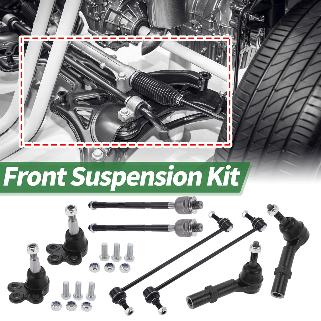 8 Pcs Suspension Kit Tie Rod Ends Sway Bar Link Ball Joint for GMC (2000–2020)