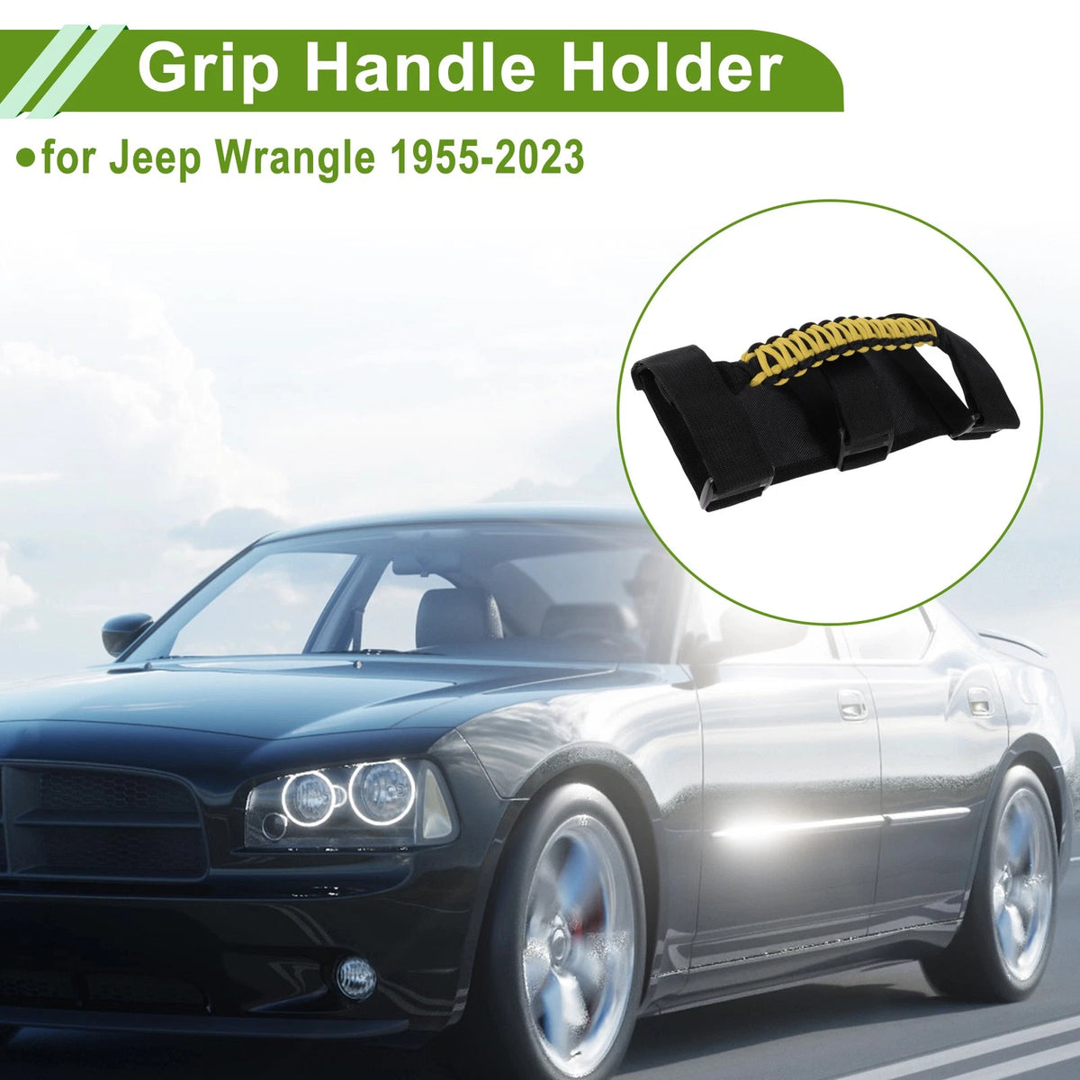 Roll Bar Grab Handles for Jeep Wrangler (1955–2023) Yellow