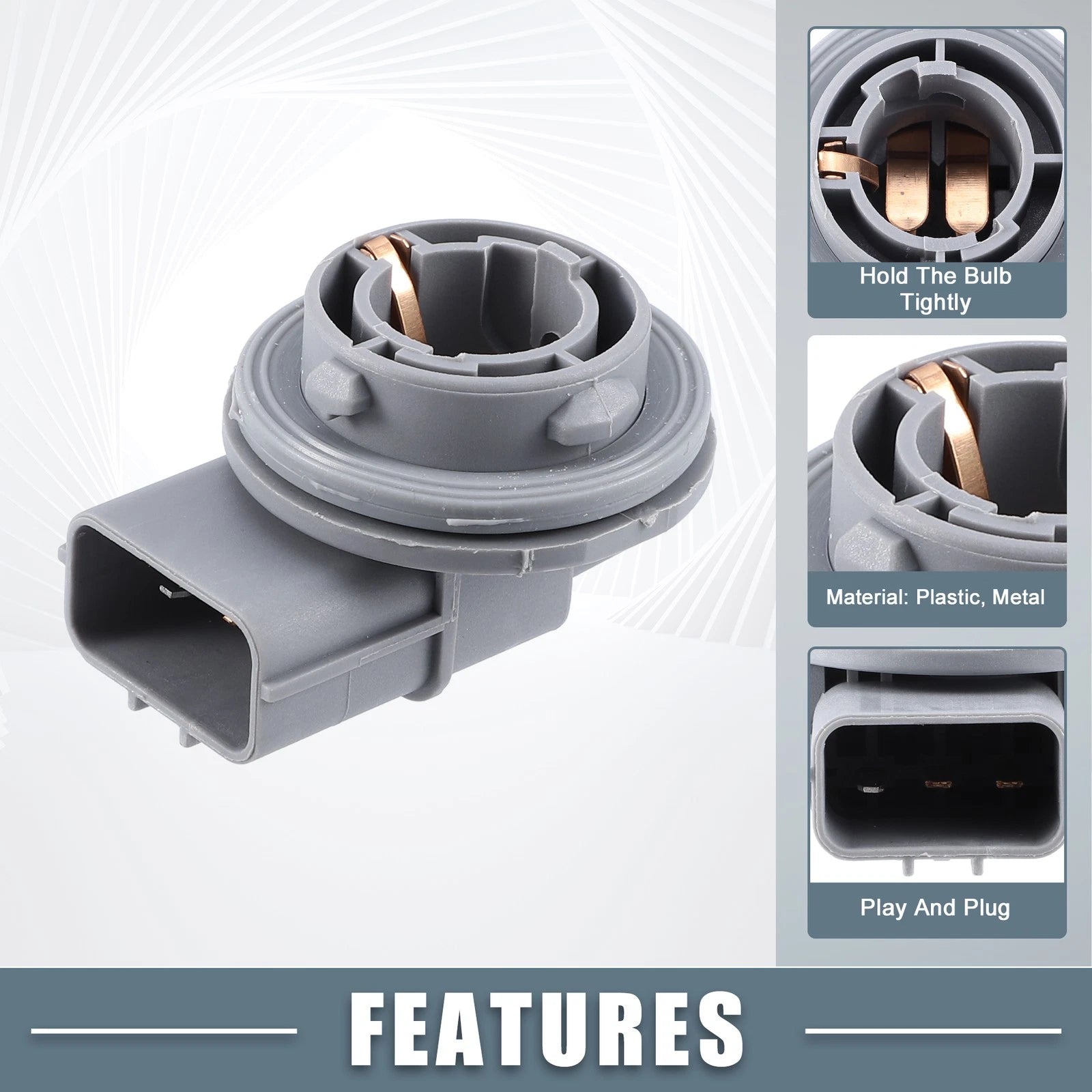 Headlight Bulb Holder Socket Front for Hyundai Accent (2006–2011)