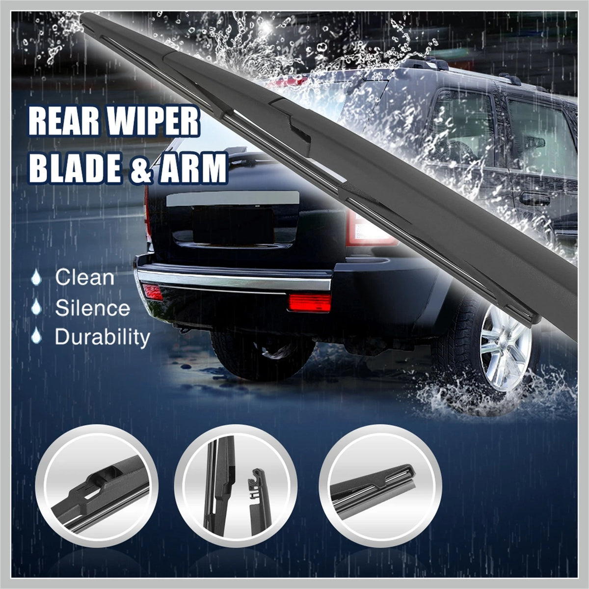 Set of 2 Rear Windshield Wiper Blade Arms 355mm for Mazda CX-9 (2009–2020)