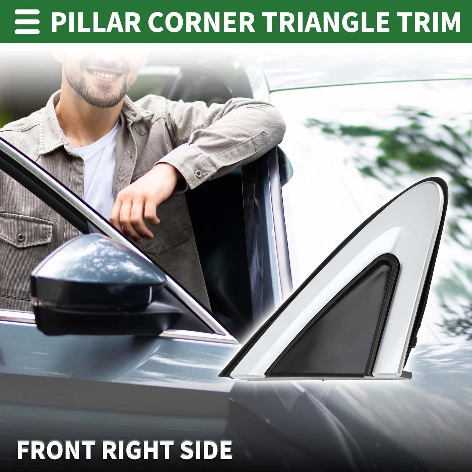 Front Right Side Pillar Corner Triangle Trim for Cadillac XT5 (2017) No. 84186913