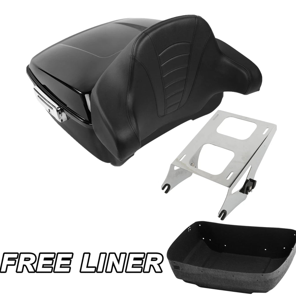 Trunk Backrest Pad Mount Rack for Harley Touring (2014–2020)