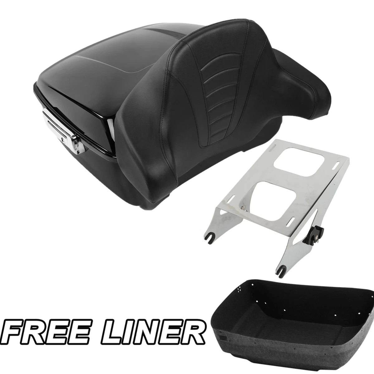 Trunk Backrest Pad Mount Rack for Harley Touring (2014–2020)