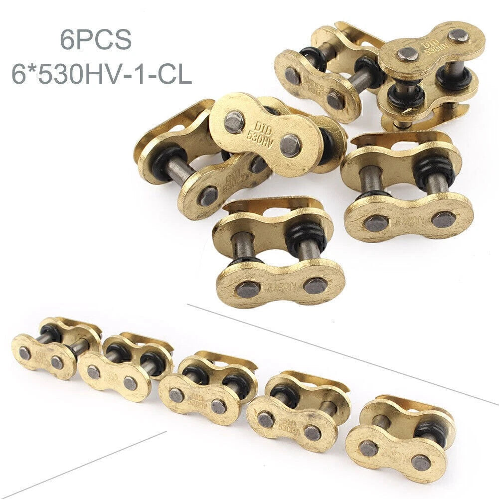 530HV Metal O-Ring Connecting Chain Master Link 6pcs For Motorcycle ATV Models