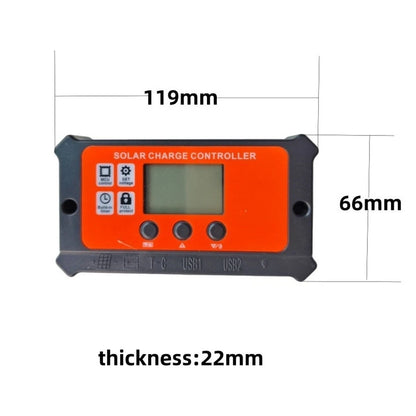 10A Solar Charge Controller for Dual Voltage 12V 24V with LCD Display