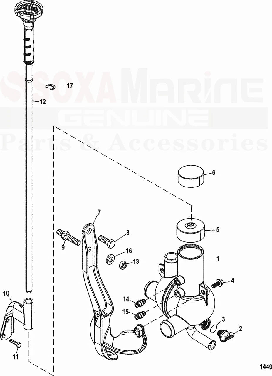 863631T1 Water Housing Assy for Mercury MerCruiser SternDrive V6 V8 (N/A)