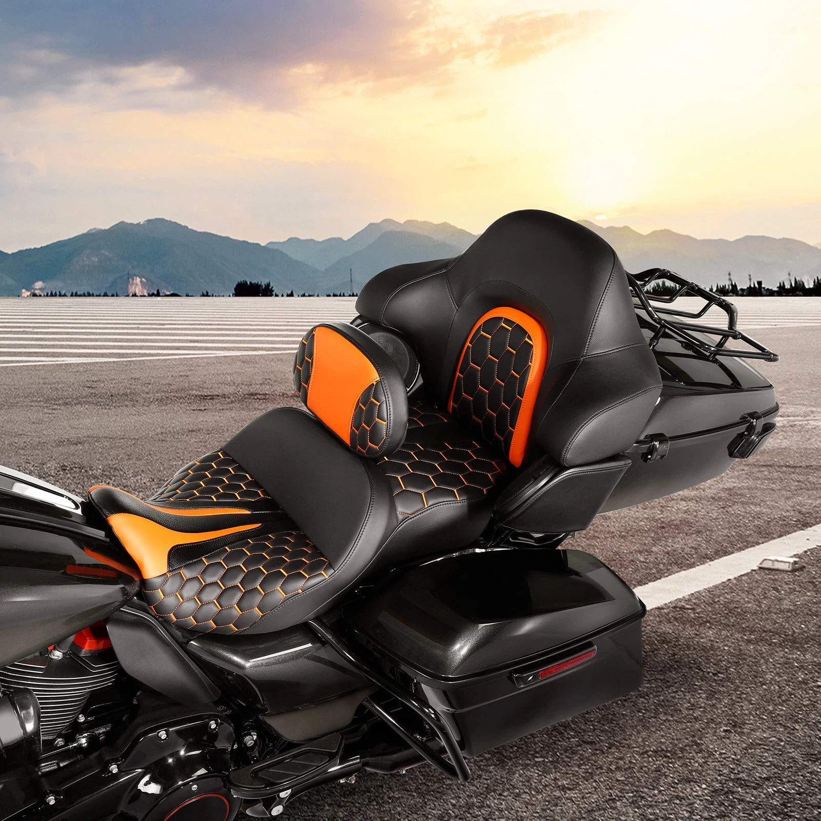 Driver Passenger Seat & Backrest for Harley Street Electra Glide (2014–2023)