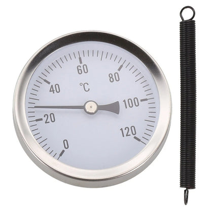 Bimetal Thermometer Pipe Temperature Gauge 0 to 120 Celsius
