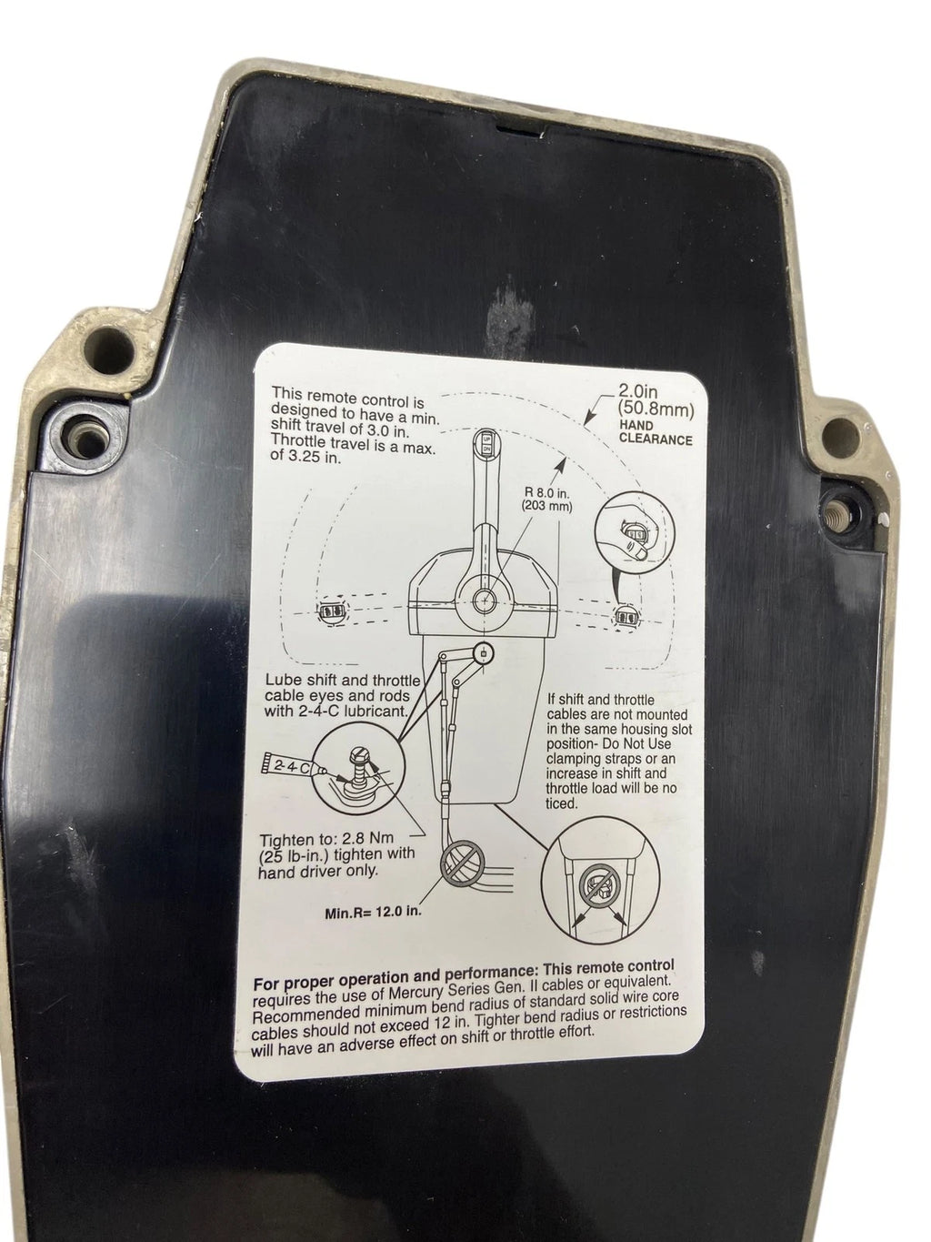 Throttle/Shift Control/Trim Cover for Mercury (8M0059686)
