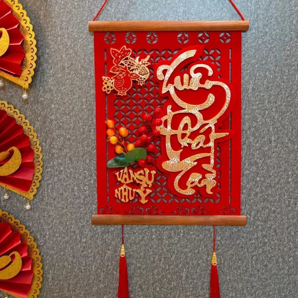 Traditional Vietnamese Couplets Pendant for Home Decoration