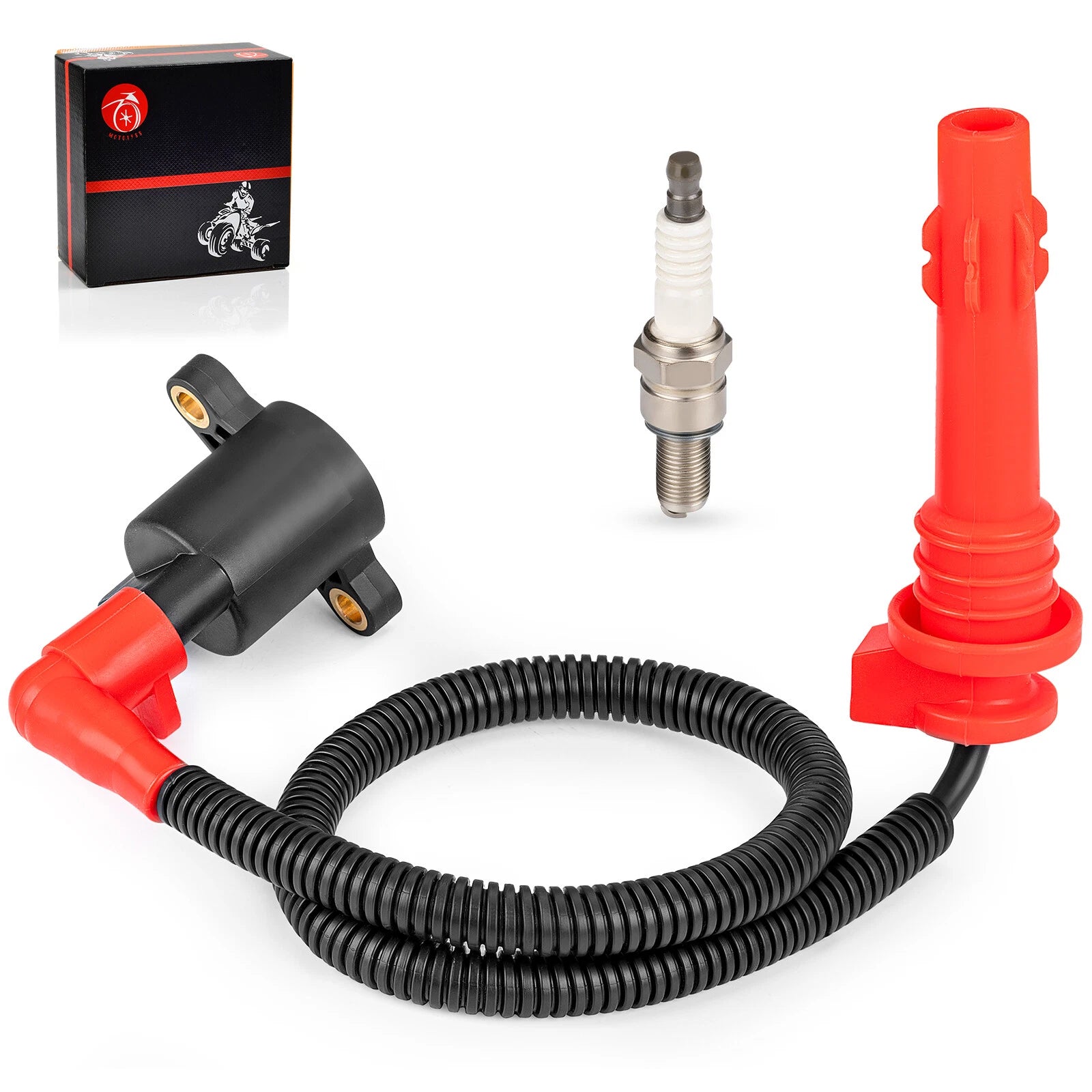 Ignition Coil & Spark Plug Wire Cap for Polaris Sportsman Ranger RZR (2015–2023)