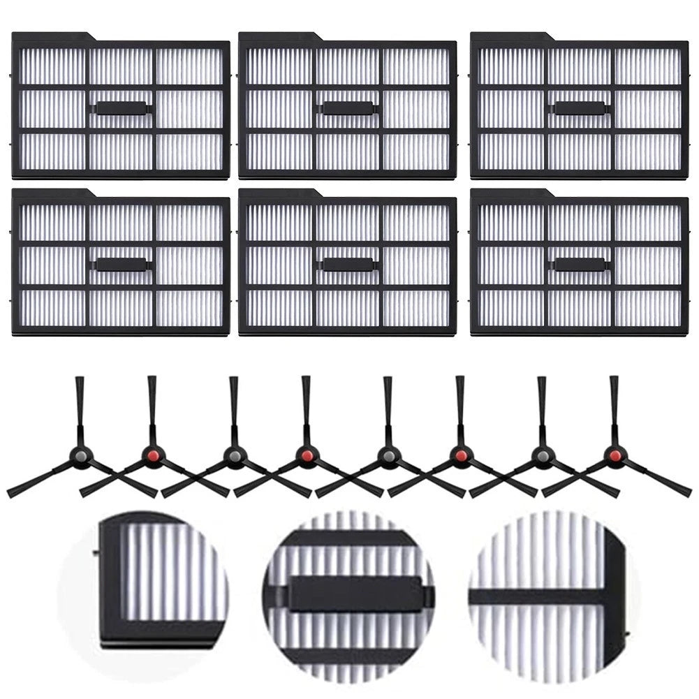 Side Brushes Filter for Daily Cleaning Effortless Cleaning
