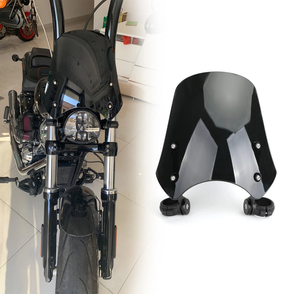 ABS Motorcycle Windscreen for Harley Dyna Softail (2010–2023) Black