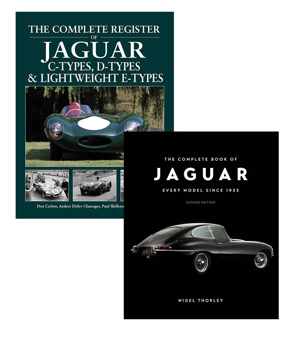 Set of 2 Complete Books for Jaguar C-Types, D-Types, Lightweight, E-Types