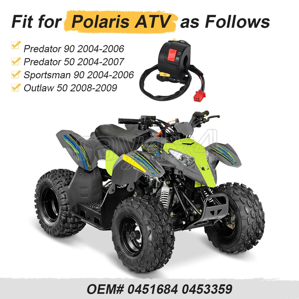 Left Handlebar Switch Assy for Polaris Outlaw 50, Predator 50 (2004–2009)