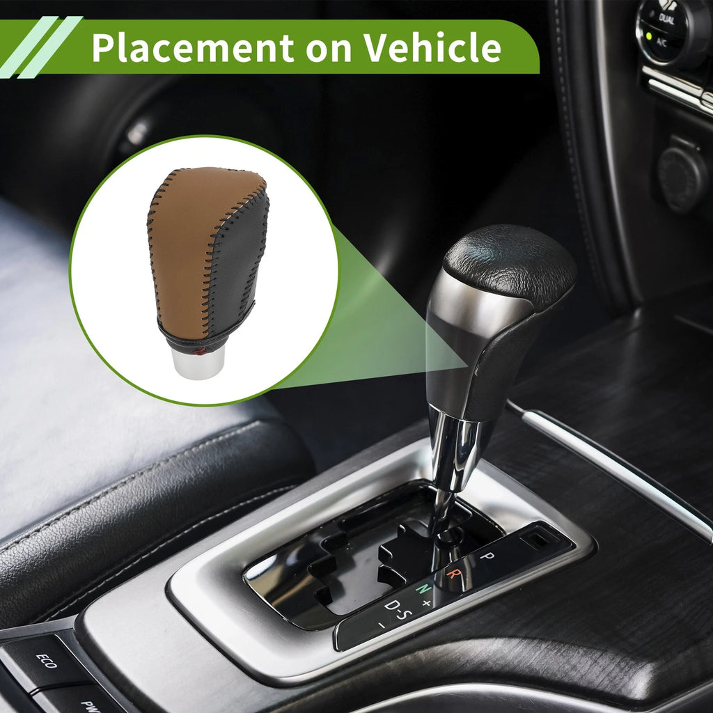 Gear Shift Knob Cover Replacement for Honda Civic (2016–2021) Brown Black