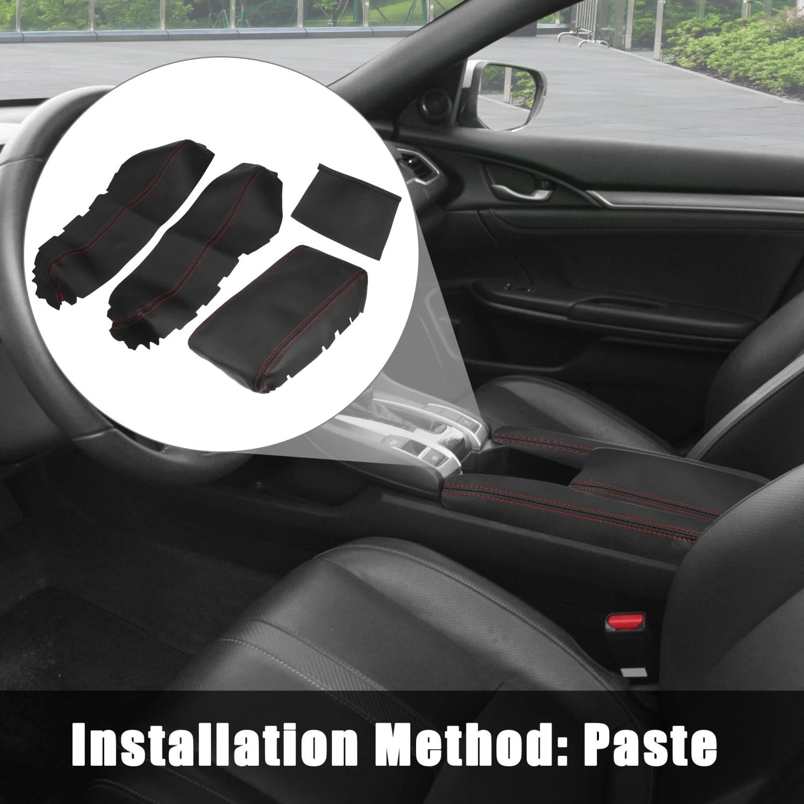 3Pcs Armrest Cover Set Replacement for Honda Civic 10th Gen (2016–2020)