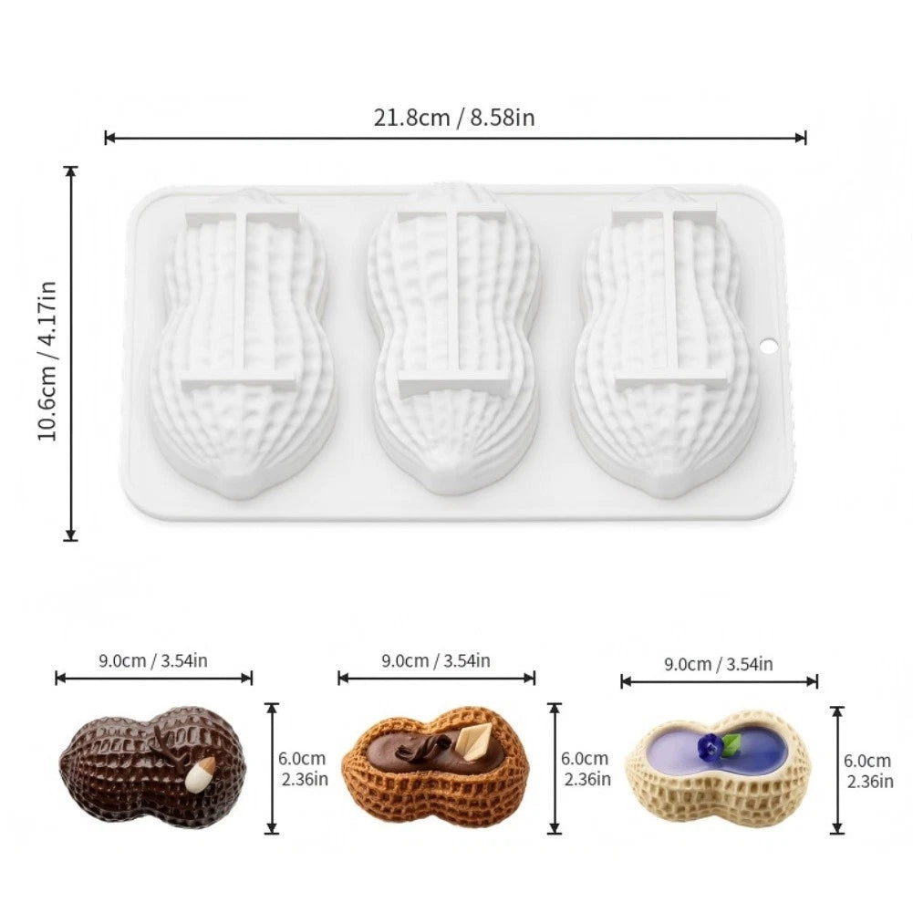 8 Inch Peanut Shape Silicone Molding Tray for Baking