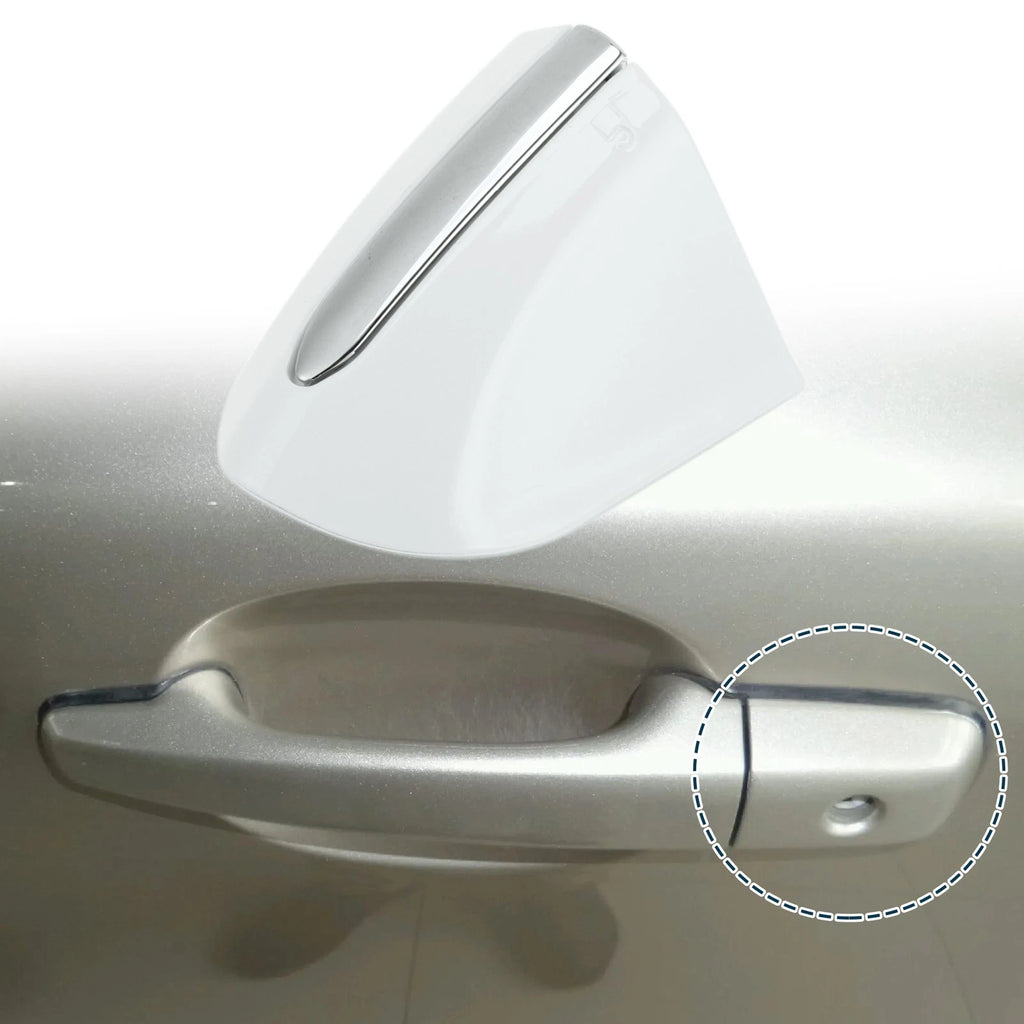 Front Left Door Handle Cover Trim Replacement for Ford Mondeo Edge Taurus 2013-2020 White