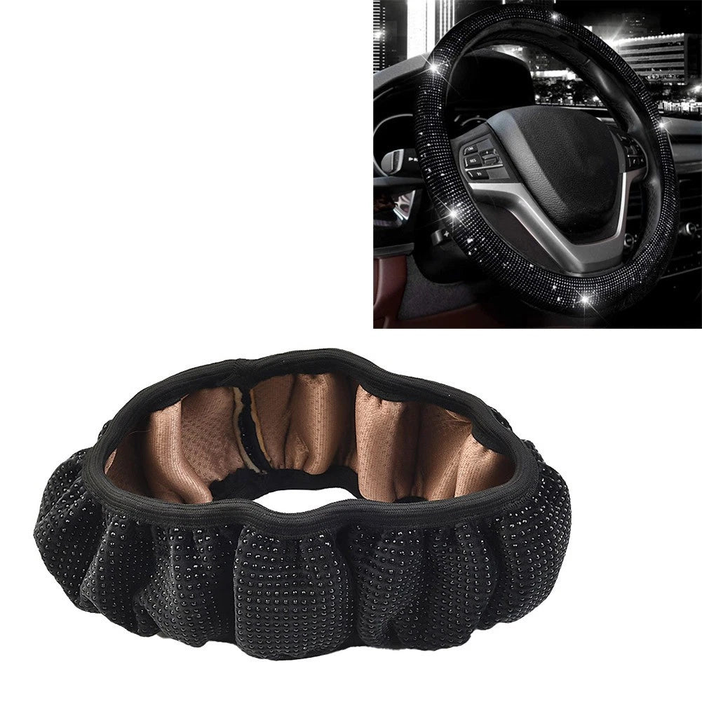 Steering Wheel Cover Bling Diamond for Universal 37-38CM (Interior)