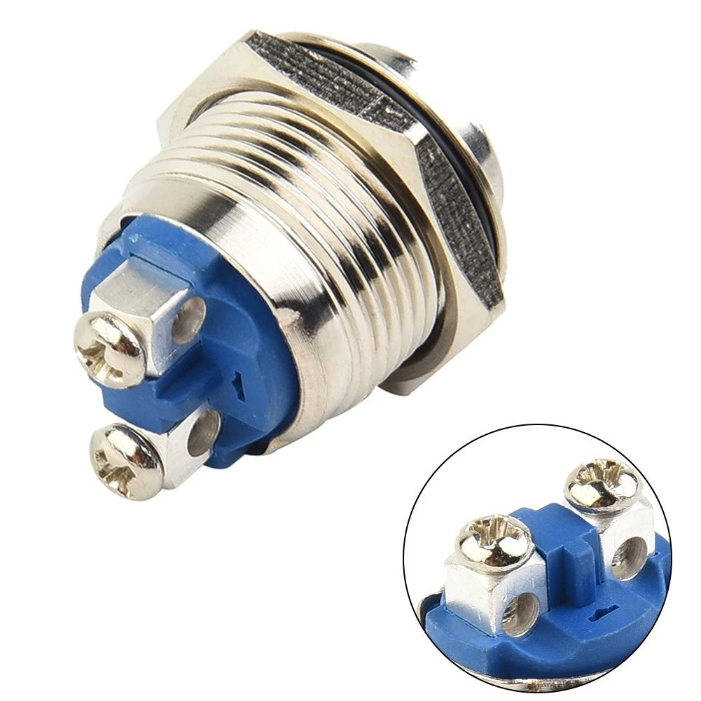 Nickel-Plated Brass Push Button for Industrial Applications (1NO)
