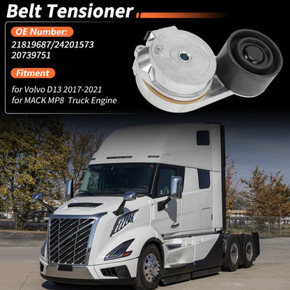 Drive Belt Tensioner with Pulley Assembly for Volvo D13 (2017–2021) No.21819687