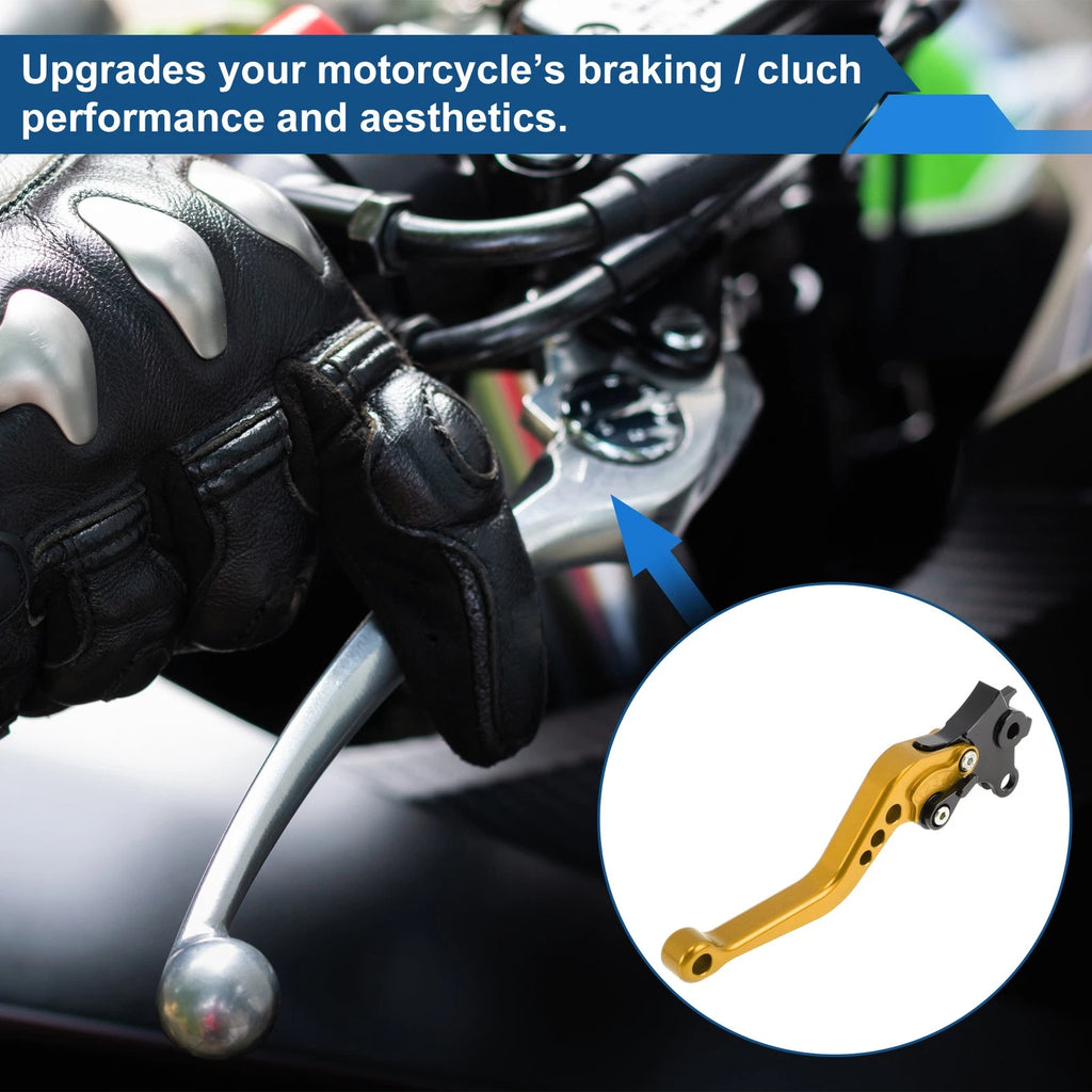 Adjustable Short Brake Clutch Levers for BMW R Nine T (2014–2016) Gold Pair