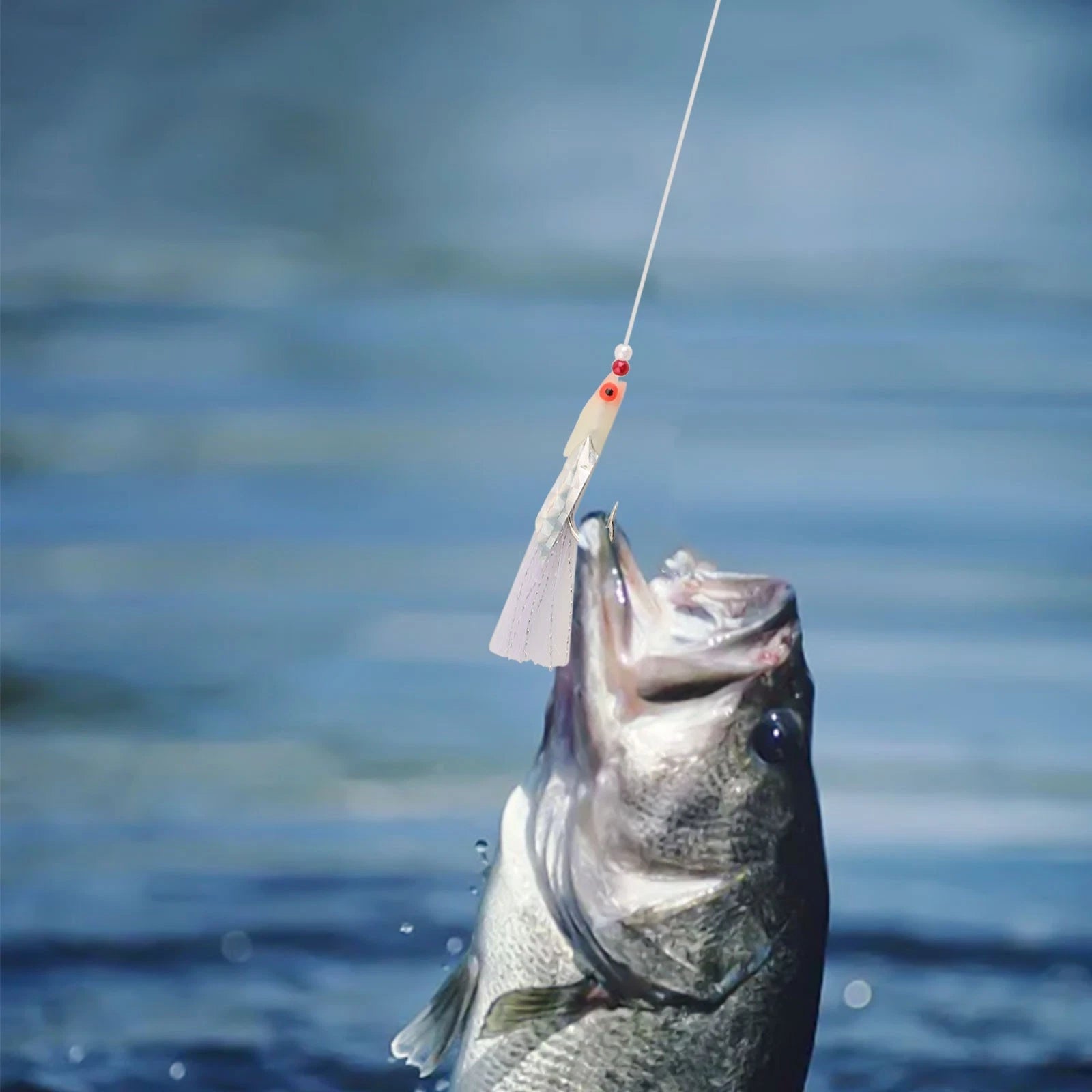 Fishing Jigs 3/0# with 0.5mm/80mm Supporting String