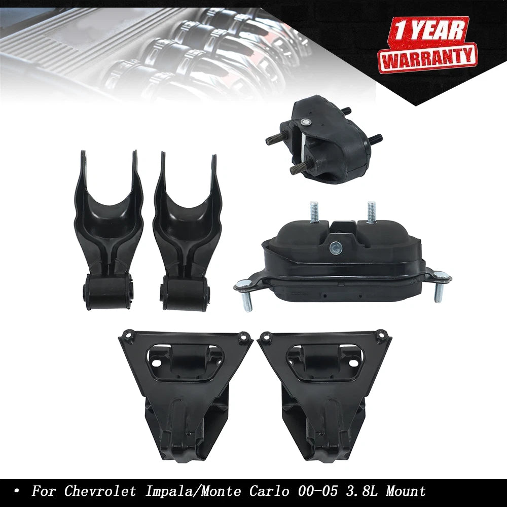 Set of 6 Motor & Transmission Mounts for Chevrolet Impala/Monte Carlo (2000–2005)