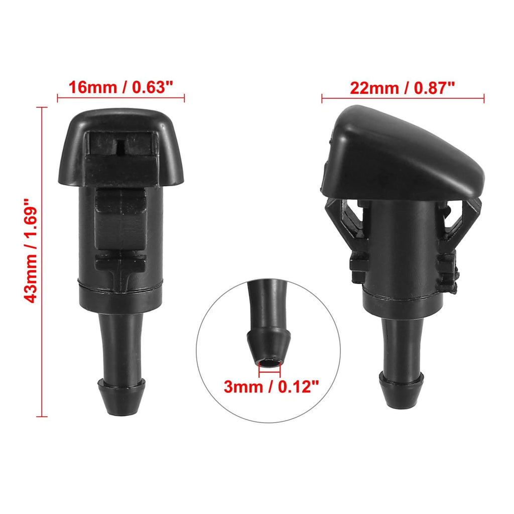 4 Pcs Windshield Washer Nozzle Jet Replacement Front for Dodge Neon (2000–2010)