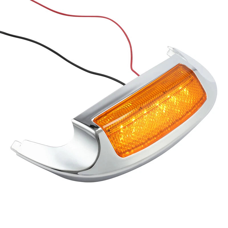 Chrome Front Fender Tip Light for Harley Electra Glide FLHT (2014–2022)
