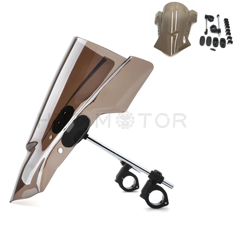 Windshield Windscreen for Harley Motorcycle (7/8", 1", 1 1/8" Handlebar Mount)