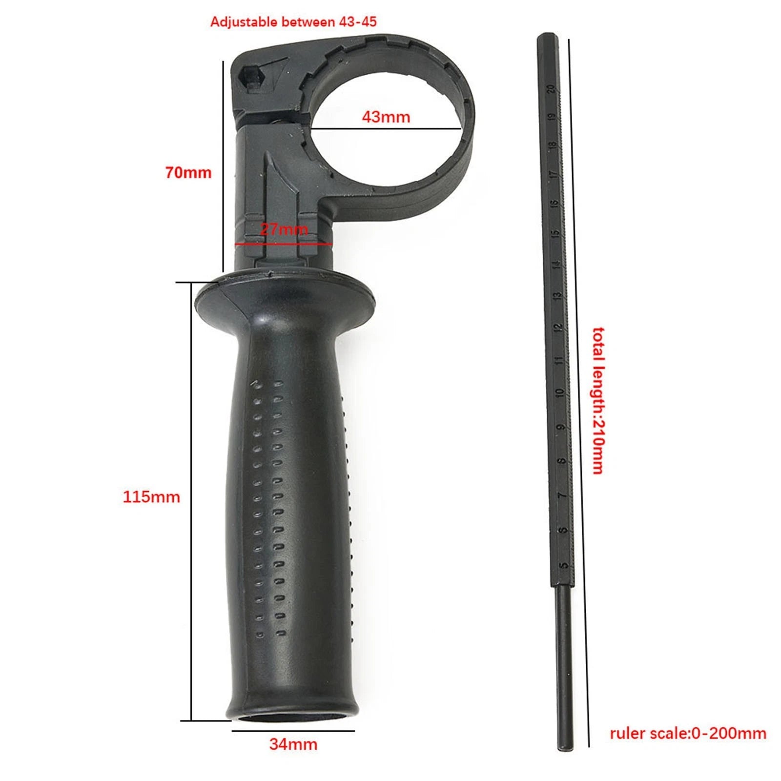 Side Grip Handle for Hammer Drill (Electric Grinding Machine)