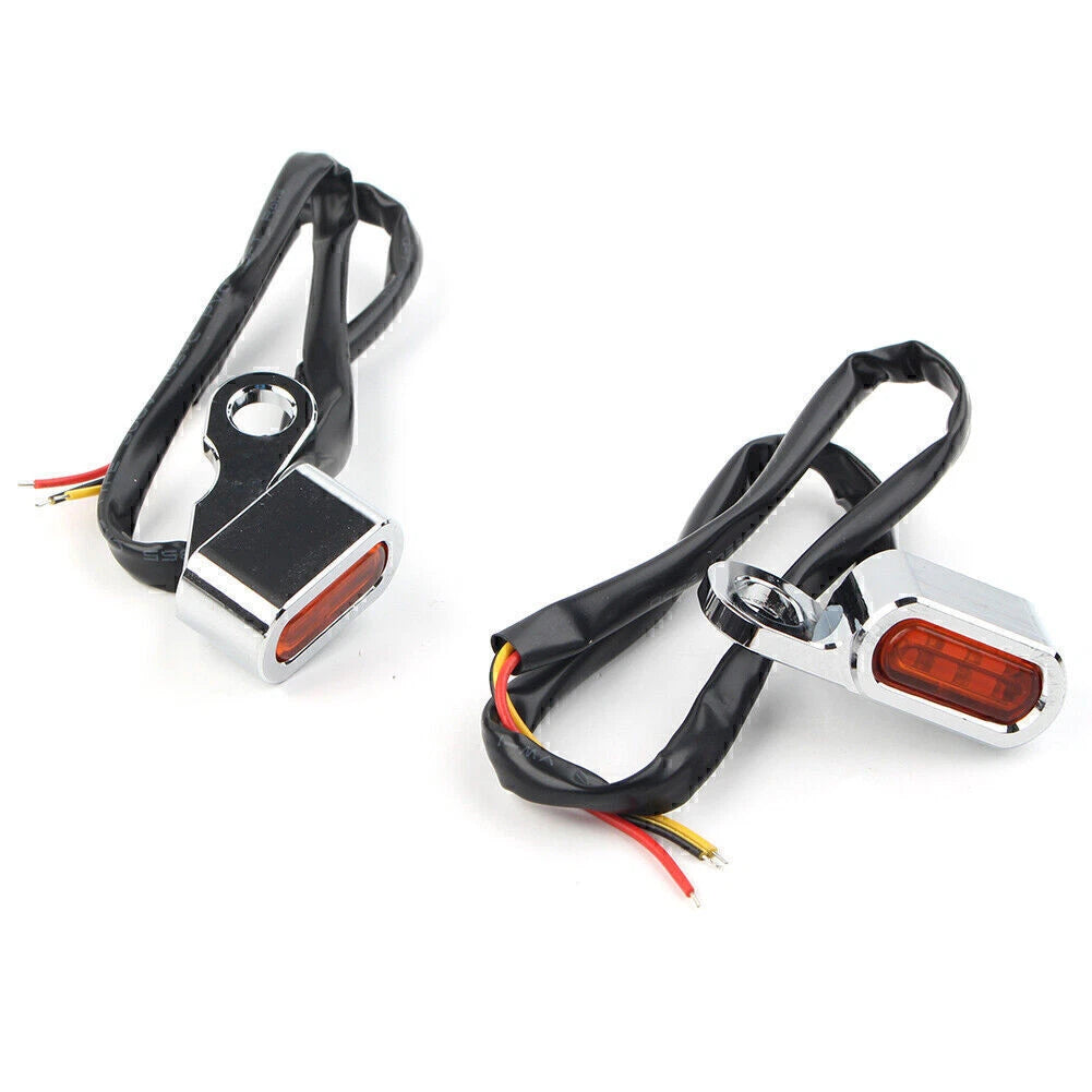 Chrome Amber Front Turn Signal Light for Harley Dyna (1996–2017)