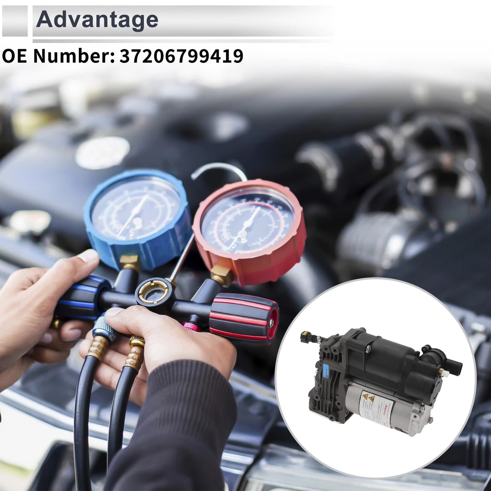Air Suspension Compressor OEM Replacement for BMW X5 (2007–2013)